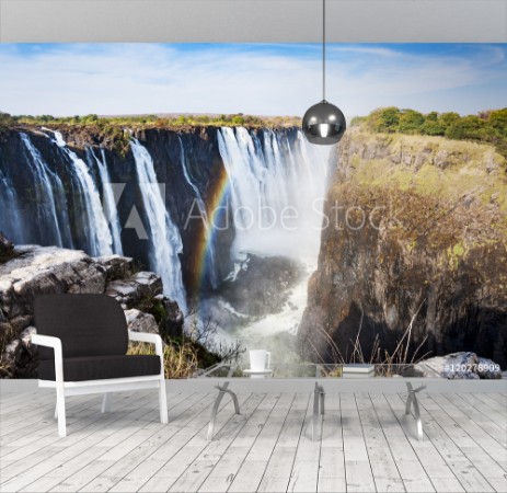 Afbeeldingen van View of the Victoria Falls in Zimbabwe Africa Concept for travel in Africa